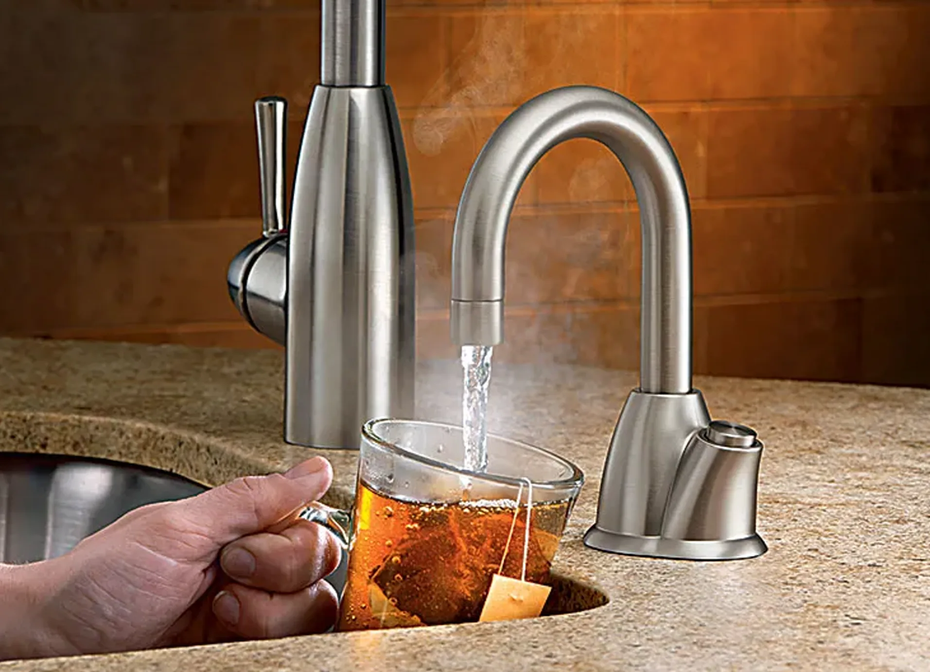 InSinkErator instant hot water boiler installation in a Calgary kitchen